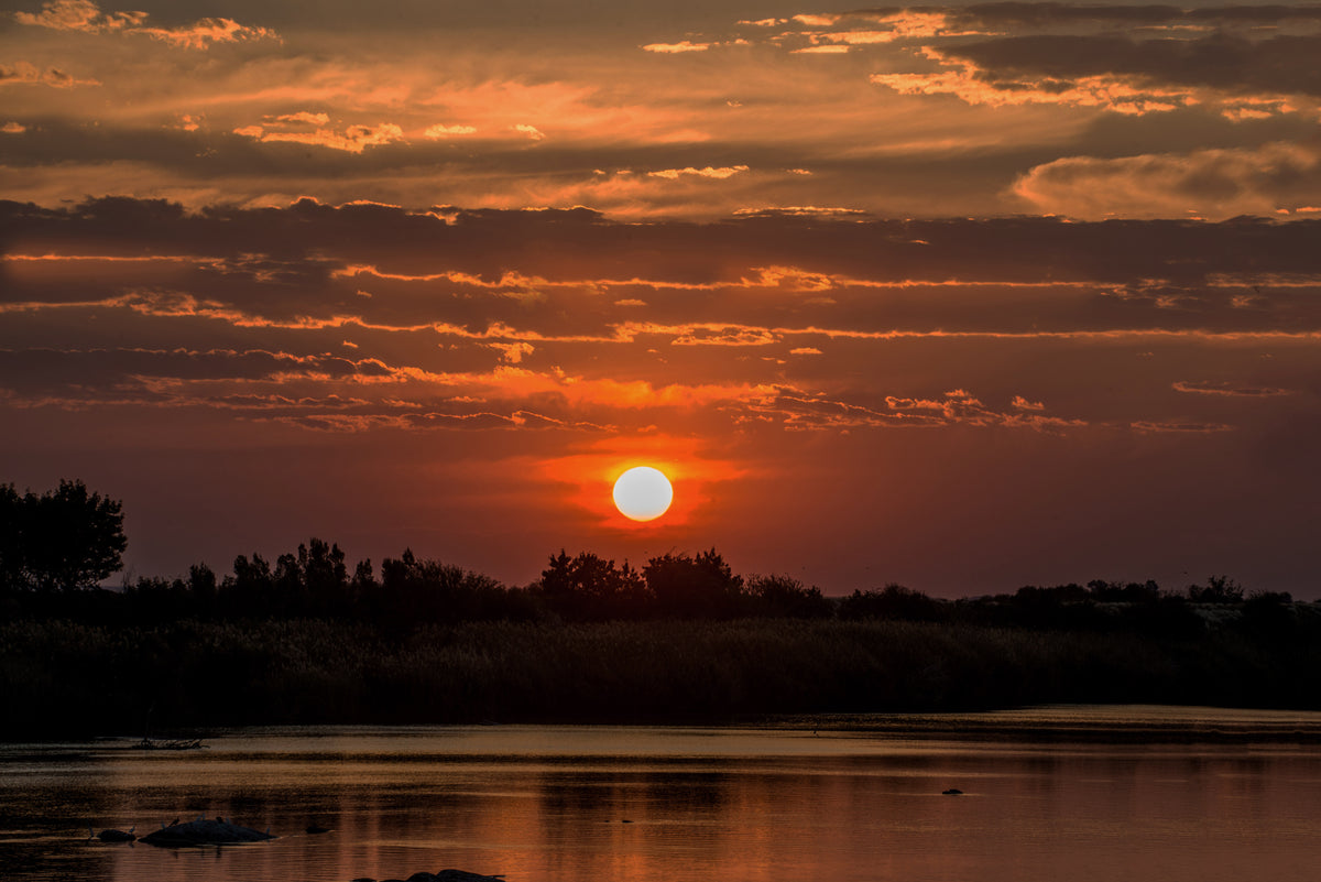 Ember Horizon: Sunset Reflections by Andriette Pretorius