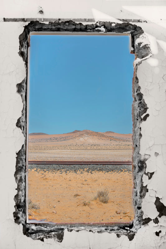 Framed by Ruin: Desert View Through Time